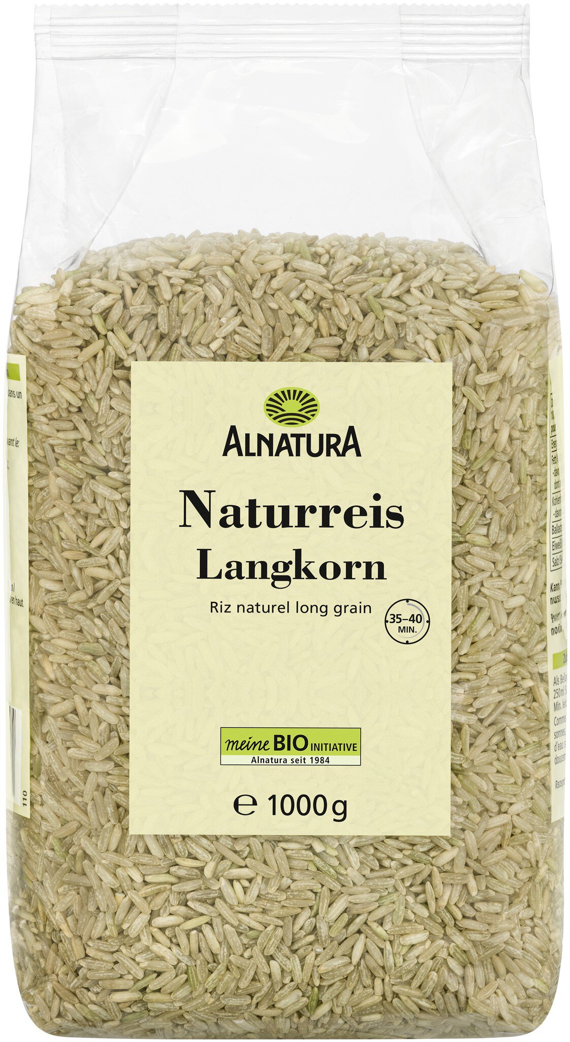 Naturreis Langkorn 1 kg in Bio Qualität von Alnatura