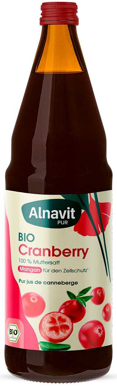 Pur jus de cranberry (750 ml) en qualité biologique par Alnavit