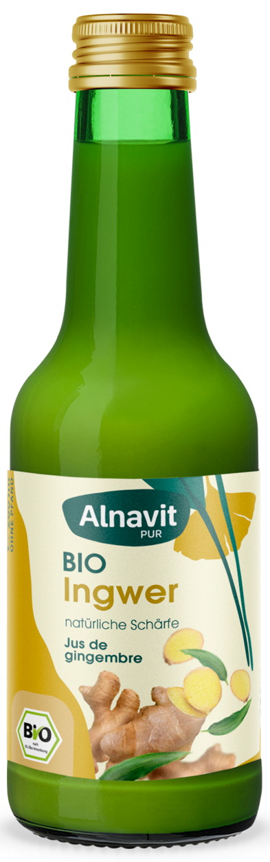Jus de gingembre (200 ml) en qualité biologique par Alnavit