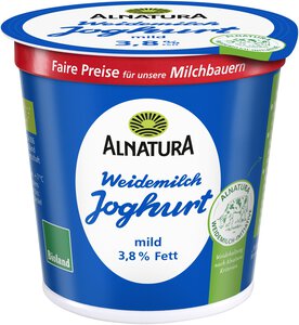 Weidemilch-Joghurt 3,8 % Fett 