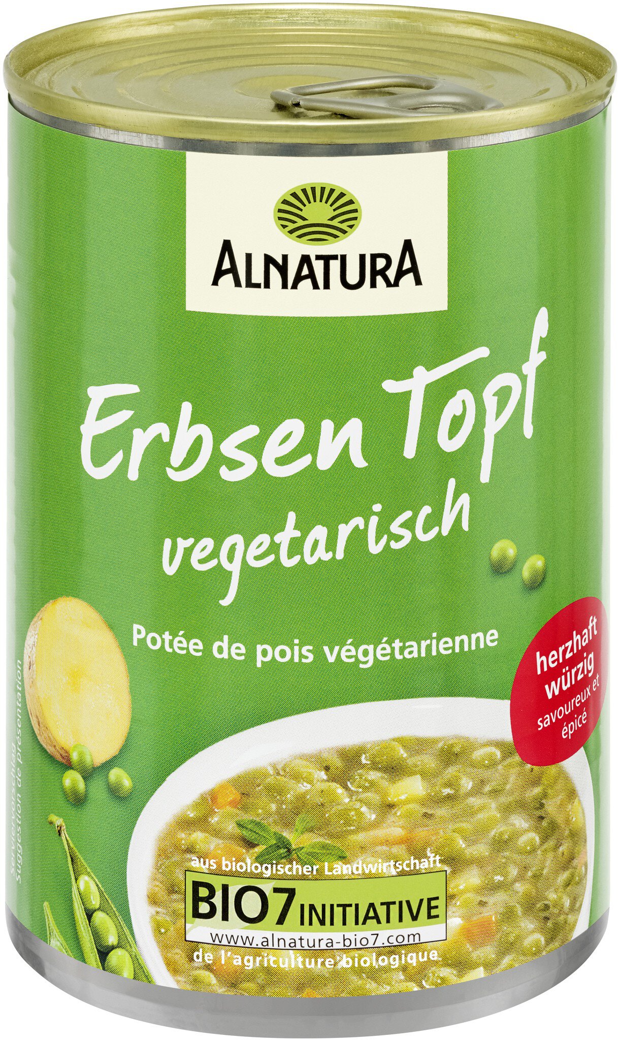 Erbsentopf vegetarisch, (400 g), in Bio-Qualität von (Alnatura)