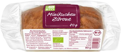 Minikuchen Zitrone