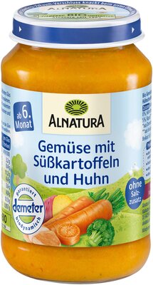 Gemüse mit Süßkartoffeln und Huhn