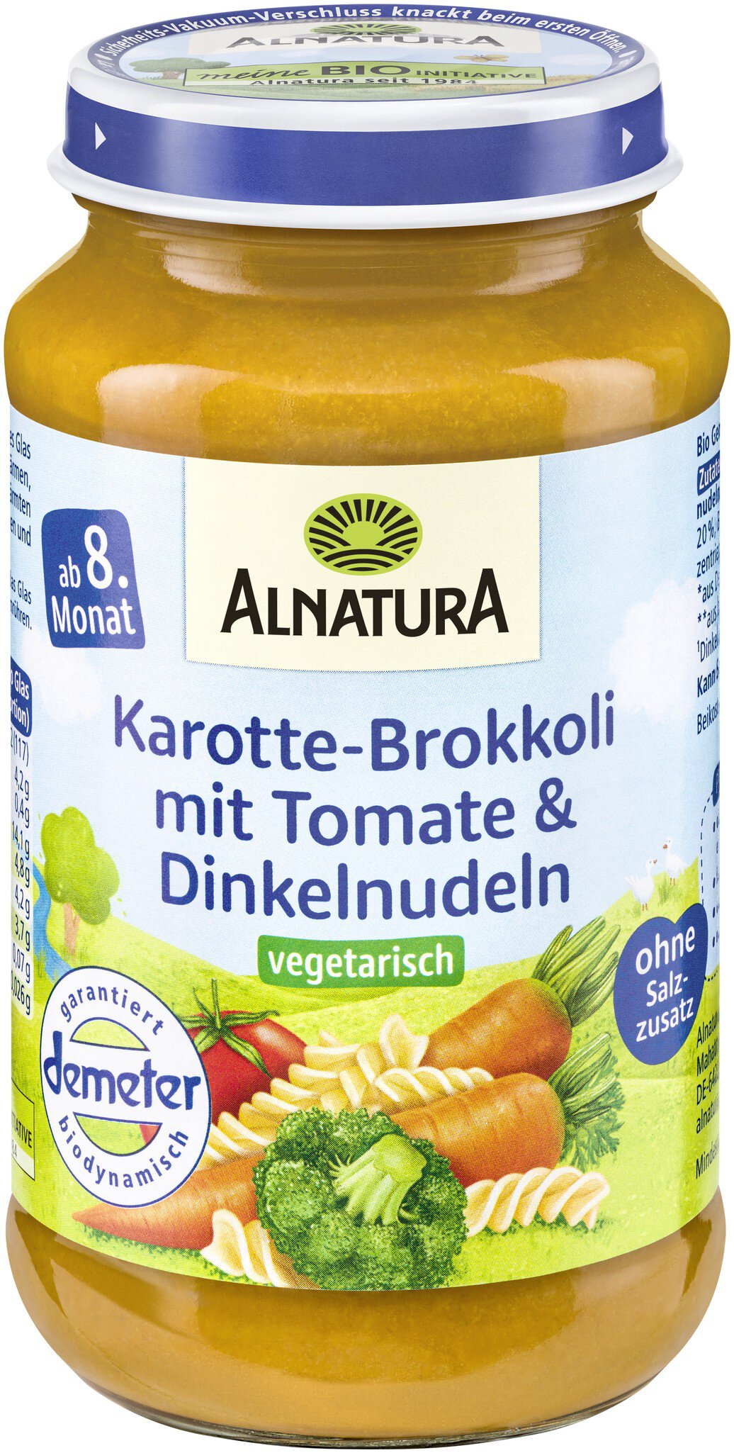 Karotten, Brokkoli mit Tomaten und Dinkelnudeln (220 g) in Bio-Qualitt von  Alnatura