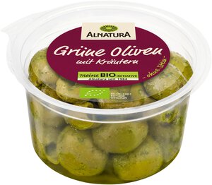 Grüne Oliven mit Kräutern