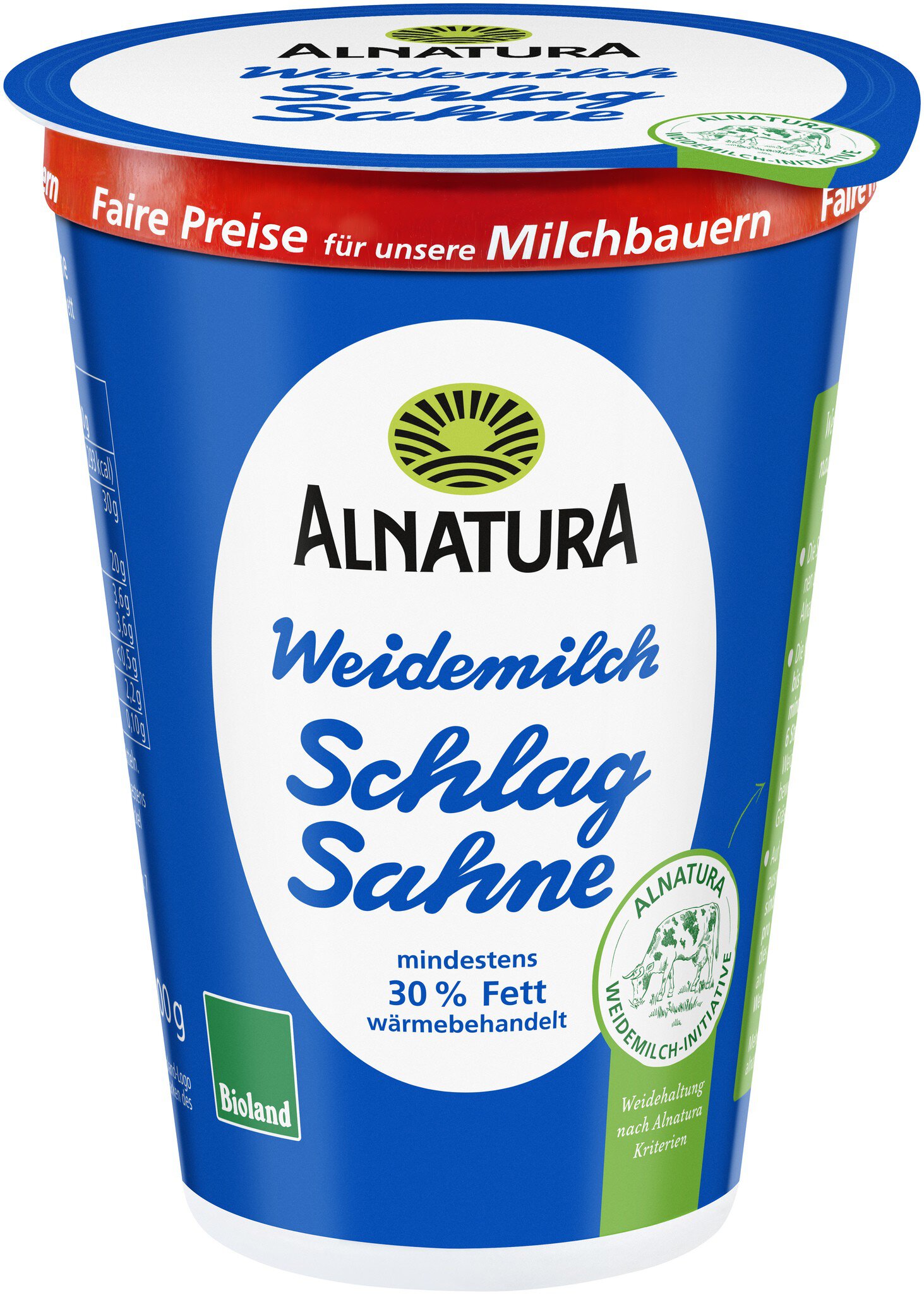 WeidemilchSchlagsahne (200 g) in BioQualität von Alnatura