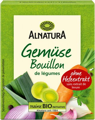 Gemüsebouillon ohne Hefeextrakt (Würfel)