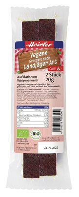 Vegane Brotzeit Landjäger Art Chili