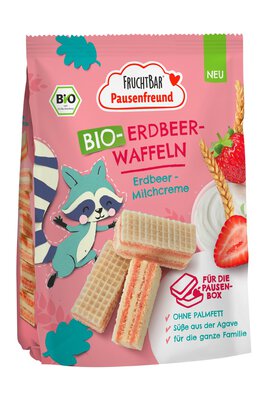 Pausenfreund Bio Erdbeer-Waffeln