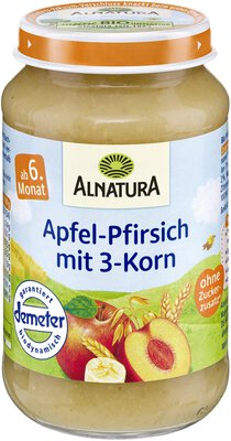 Apfel-Pfirsich mit Drei-Korn