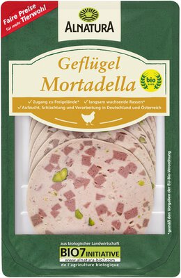 Geflügel-Mortadella mit Pistazien 