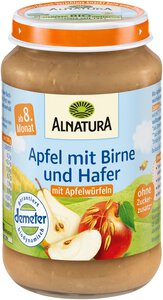 Apfel mit Birne und Hafer