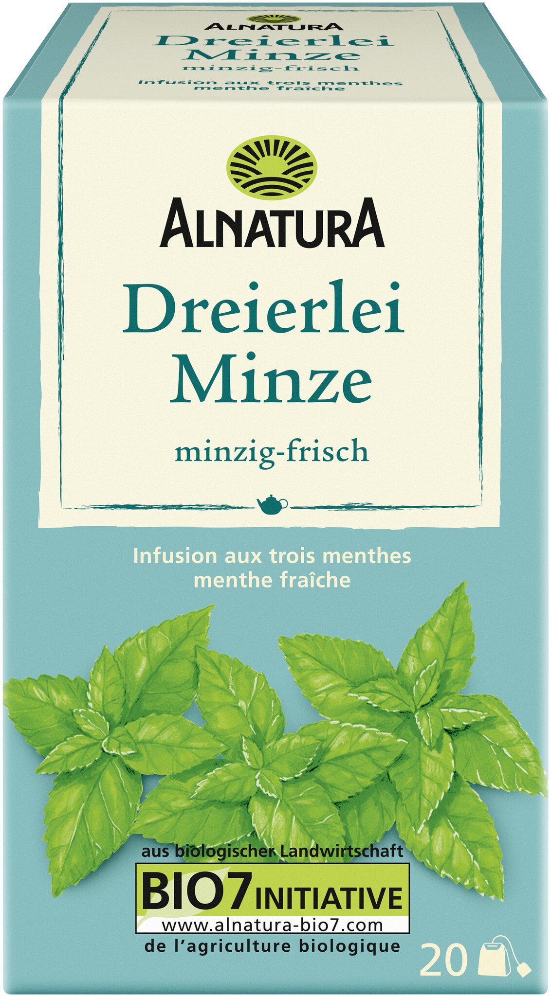 Tee Dreierlei Minze (30 g) in BioQualität von Alnatura