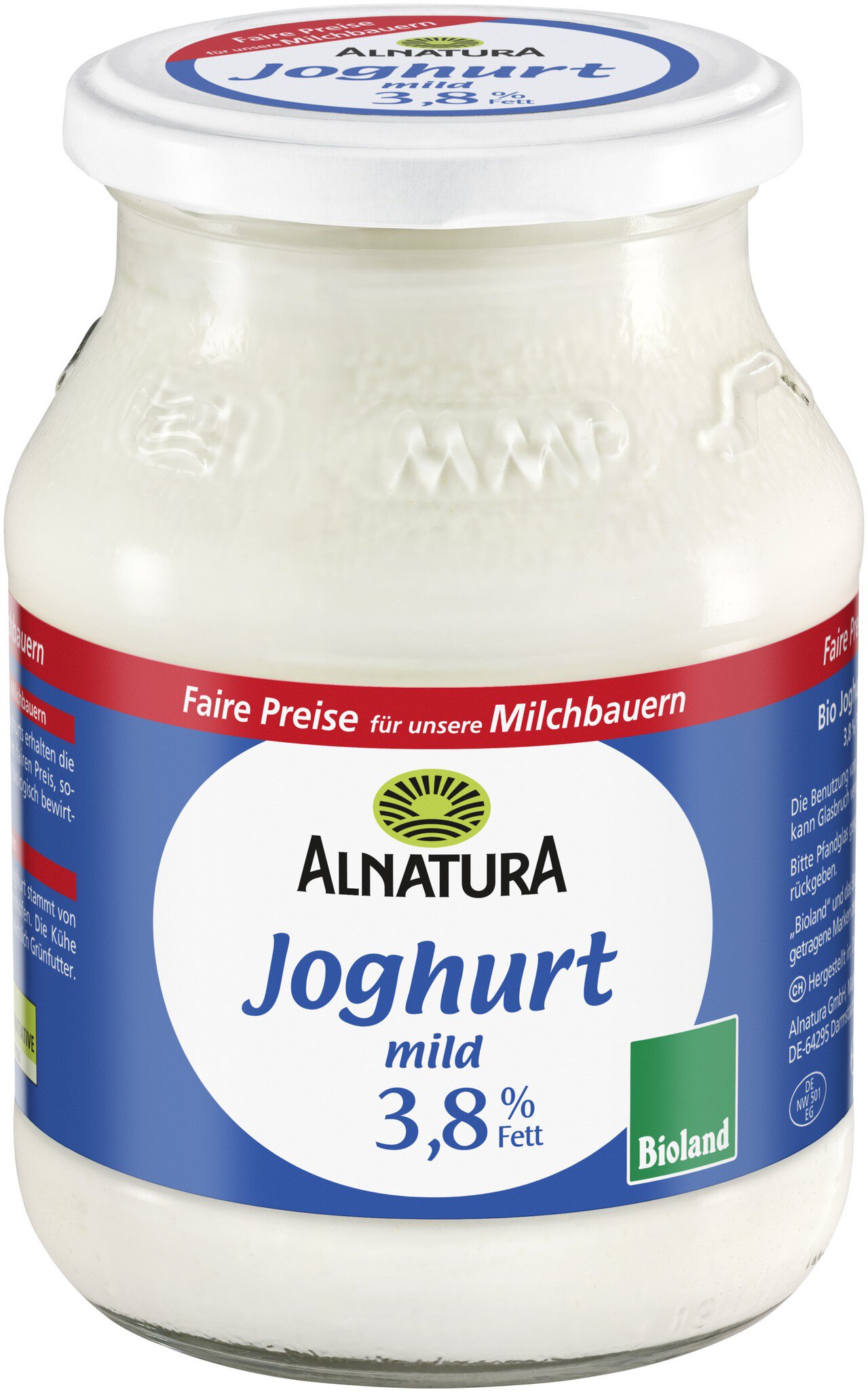 Joghurt mild 3,8 % Fett (500 g) in Bio-Qualität von Alnatura