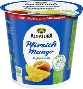 Pfirsich-Mango-Joghurt aus Weidemilch 