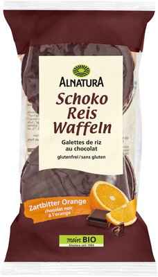 Schoko-Reiswaffeln Zartbitter-Orange