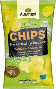 Chips im Kessel gebacken, Rosmarin und Meersalz