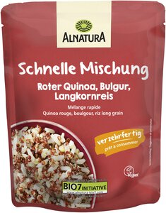 Schnelle Mischung Roter Quinoa, Bulgur, Langkornreis