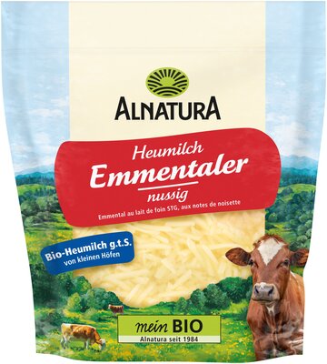 Heumilch-Emmentaler gerieben