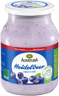 Heidelbeerjoghurt aus Weidemilch 