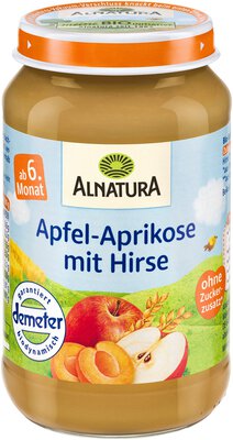 Apfel-Aprikose mit Hirse