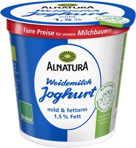 Weidemilch-Joghurt 1,5% Fett 