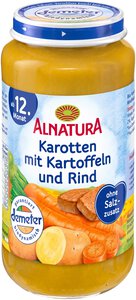 Karotten mit Kartoffeln und Rind 