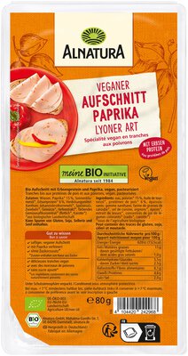 Veganer Aufschnitt Paprika Lyoner Art