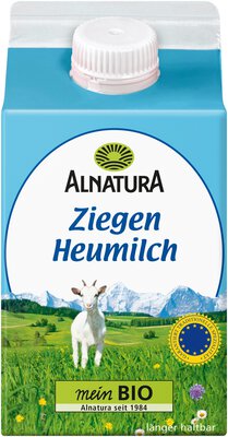 Frische Ziegenheumilch