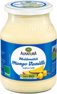 Mango-Vanille-Joghurt aus Weidemilch
