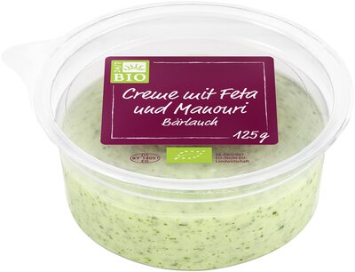 Creme mit Feta und Manouri, Sorte Bärlauch