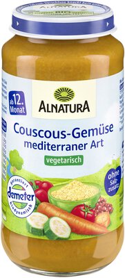 Vegetarisches Menü Couscous-Gemüse mediterraner Art