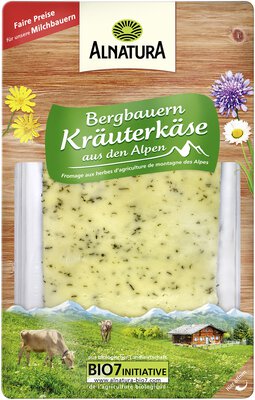 Bergbauern-Kräuterkäse in Scheiben