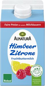 Fruchtbuttermilch Himbeer-Zitrone 