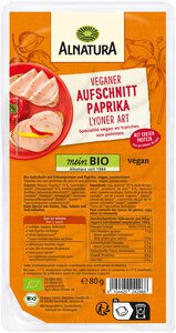 Veganer Aufschnitt Paprika Lyoner Art
