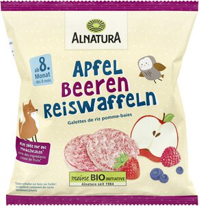 Apfel-Beeren-Reiswaffeln