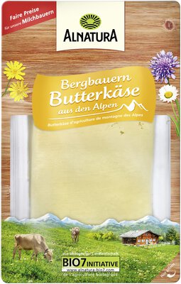 Bergbauern-Butterkäse in Scheiben