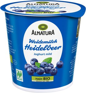 Heidelbeerjoghurt aus Weidemilch