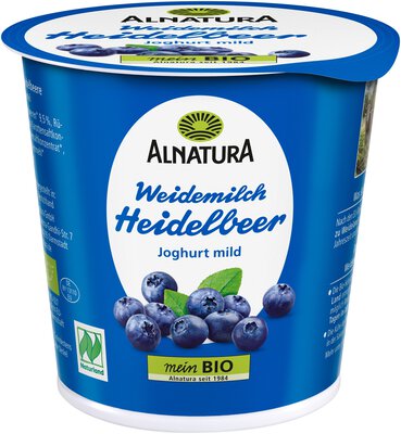 Heidelbeerjoghurt aus Weidemilch