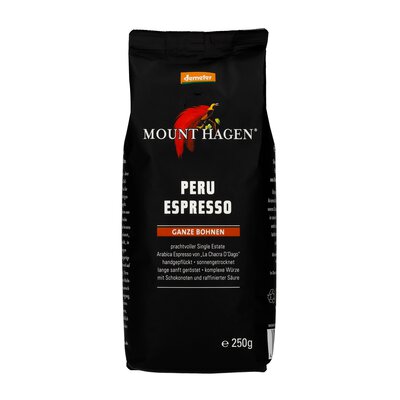 Espresso Peru demeter ganze Bohne