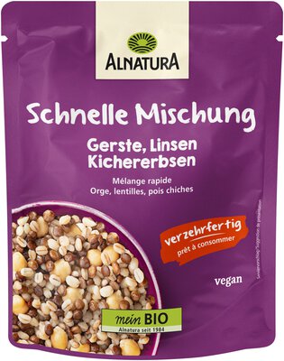 Schnelle Mischung Gerste, Linsen, Kichererbsen