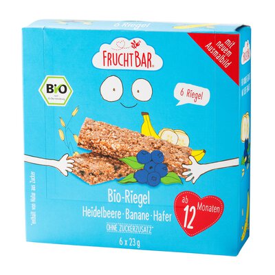 Bio Riegel Heidelbeere Banane Hafer 