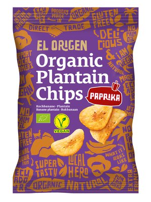 Bio Kochbananen Chips mit Paprika 