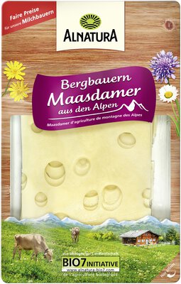 Bergbauern-Maasdamer in Scheiben