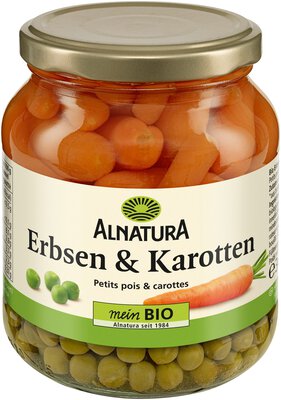 Erbsen und Karotten (Glas)