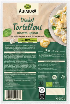Dinkel-Tortelloni Ricotta Spinat