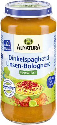 Dinkelspaghetti mit Linsenbolognese 