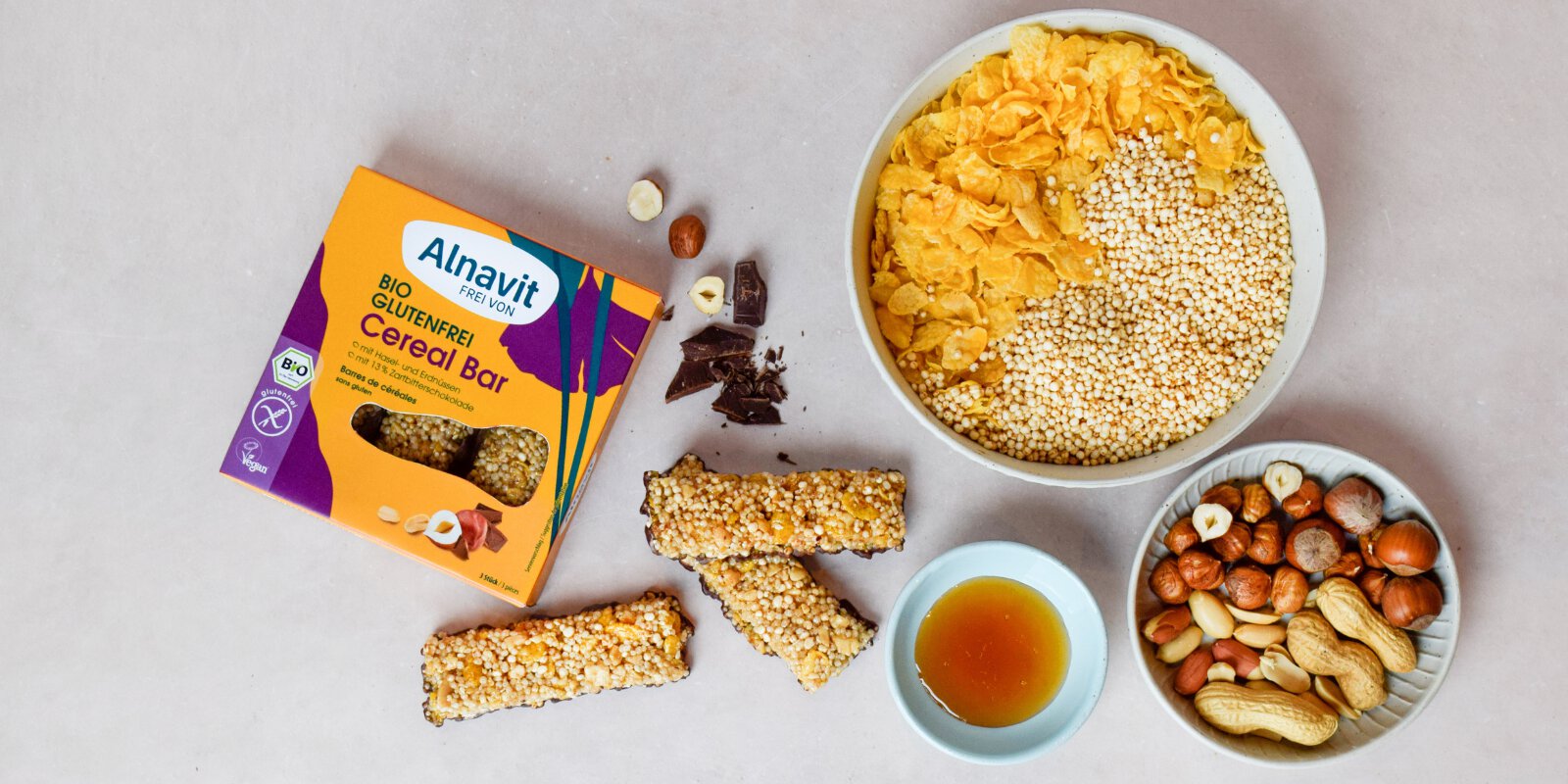 Alnavit Cereal Bar N&uuml;sse Schokolade Cornflakes Sirup