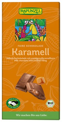 Vollmilch Schokolade mit Karamellfüllung