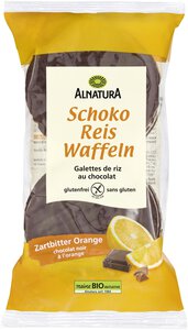 Schoko-Reiswaffeln Zartbitter-Orange